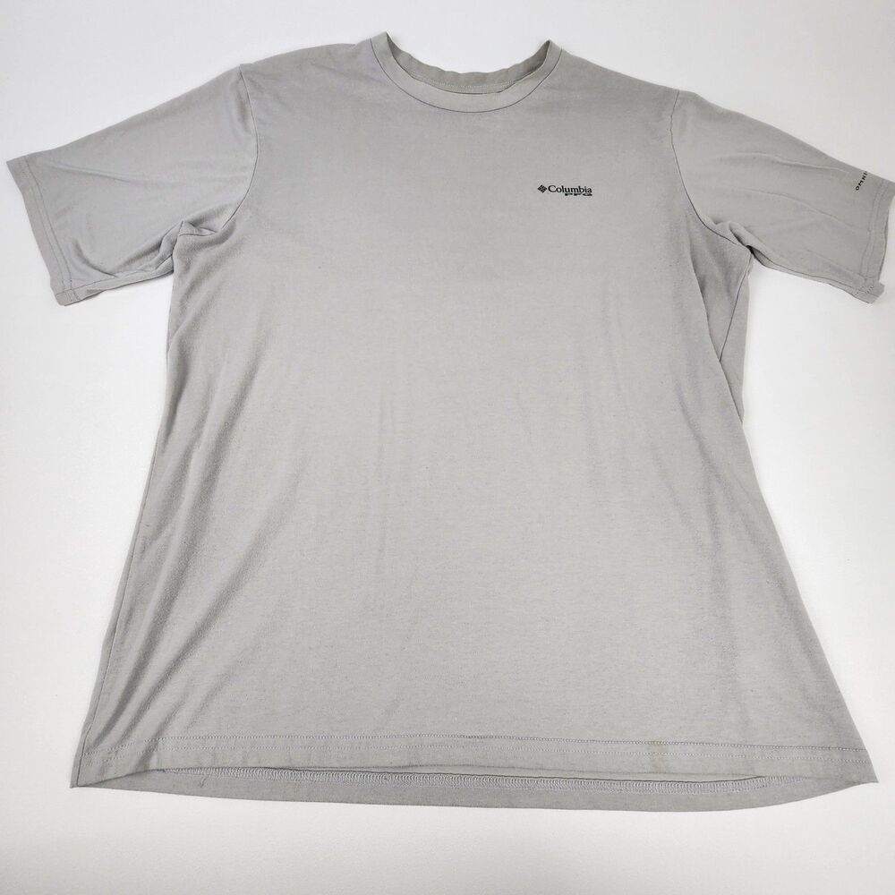 Columbia PFG Omni Shade Fishing T Shirt Fish Flag Beige Men's Large